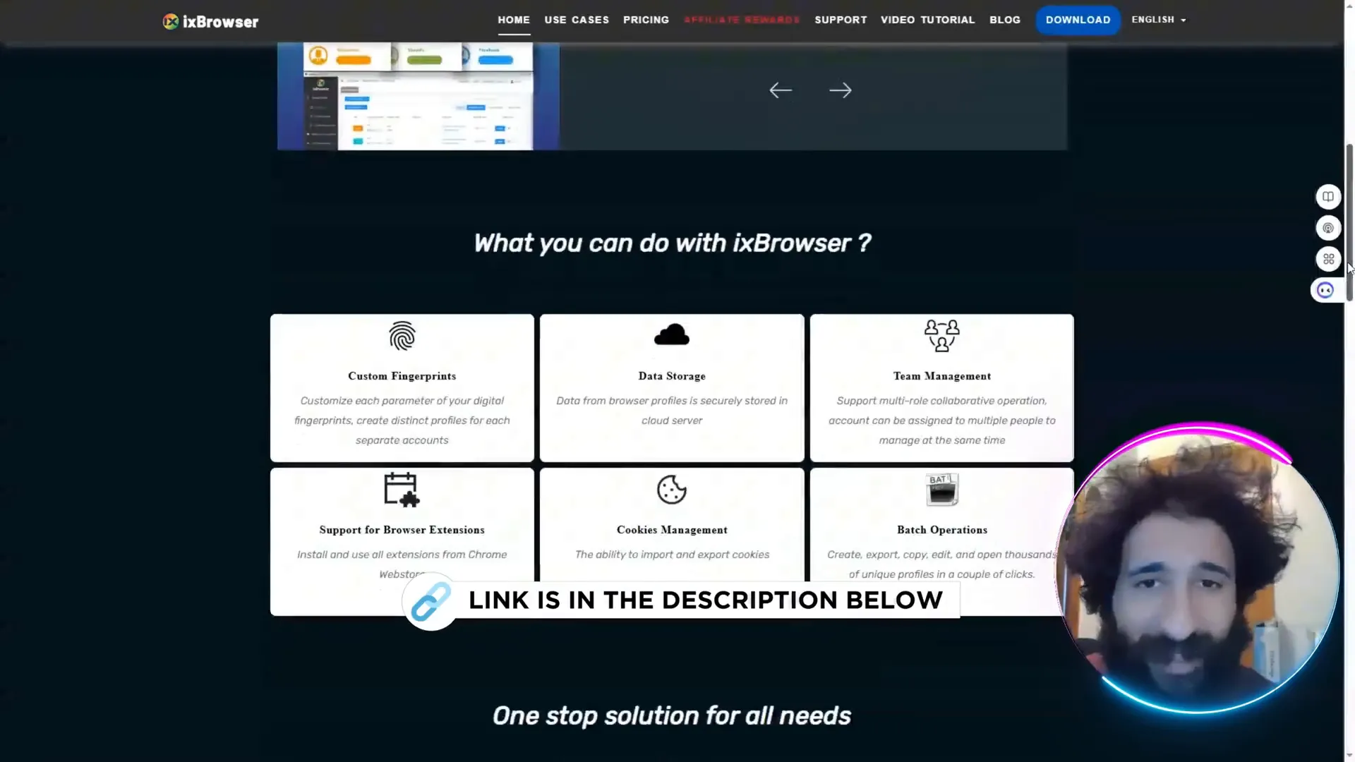 IXBrowser interface overview showing multiple profile management
