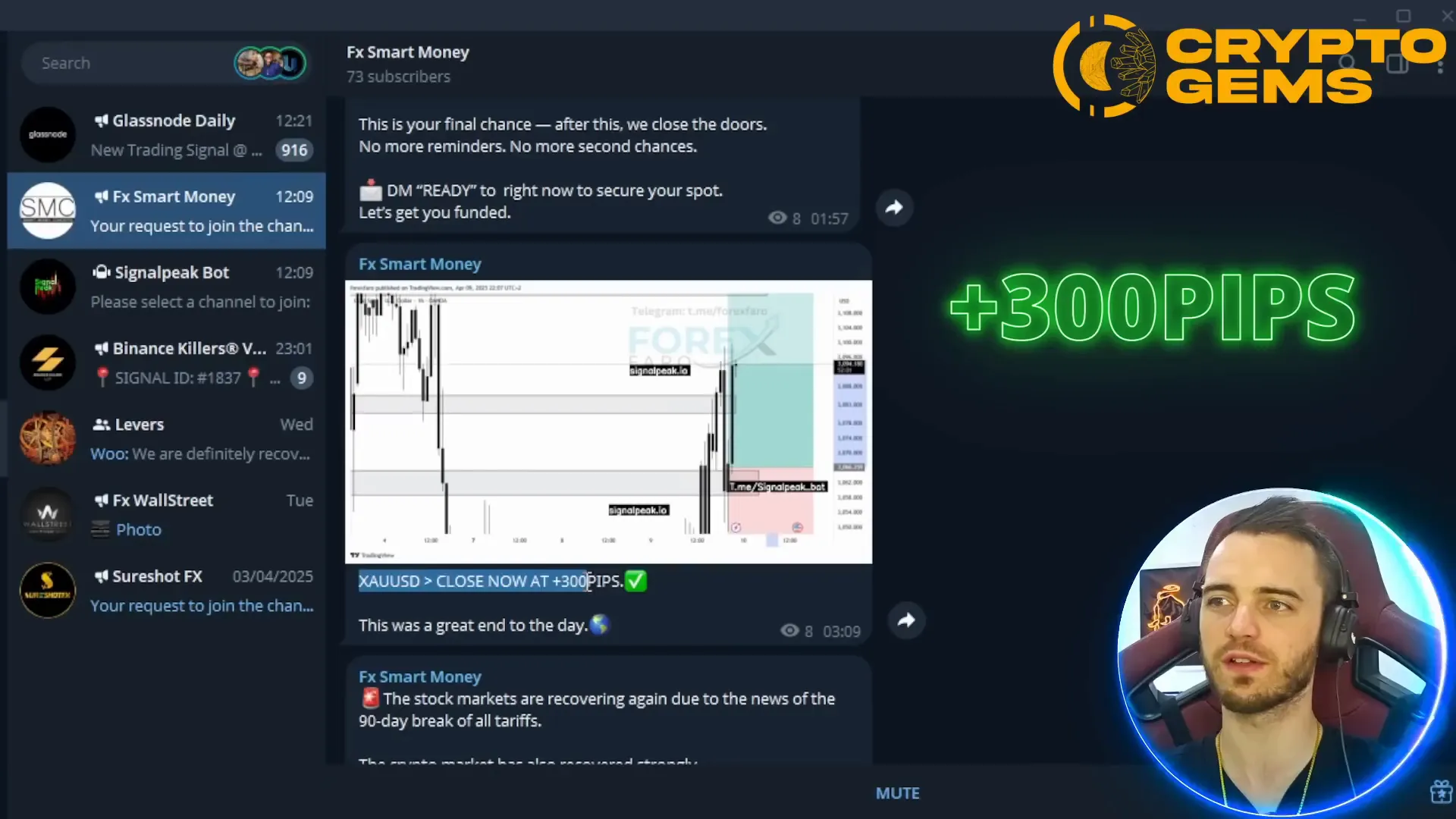Example of a successful gold trade
