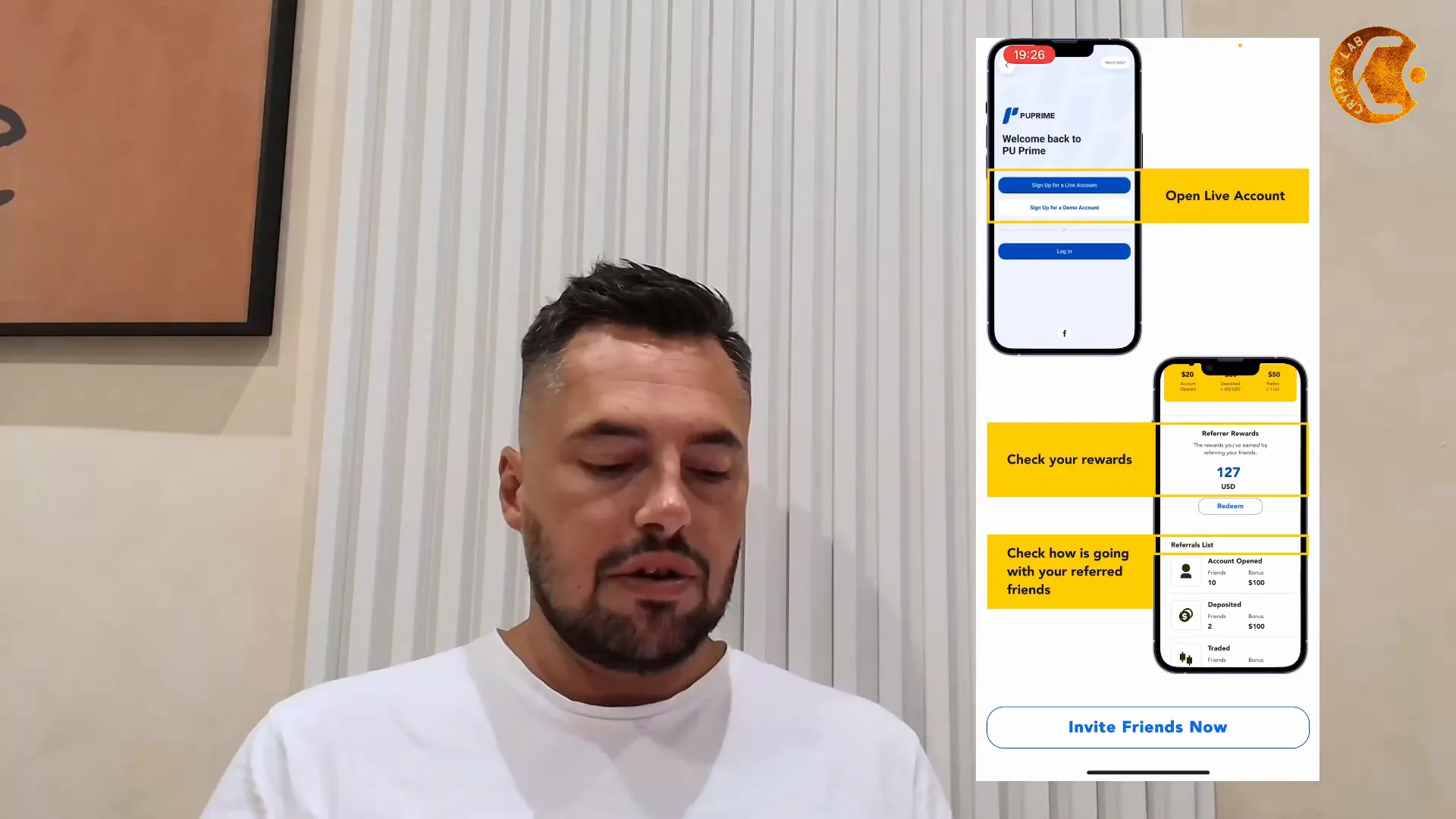 Inviting Friends via PU Prime App