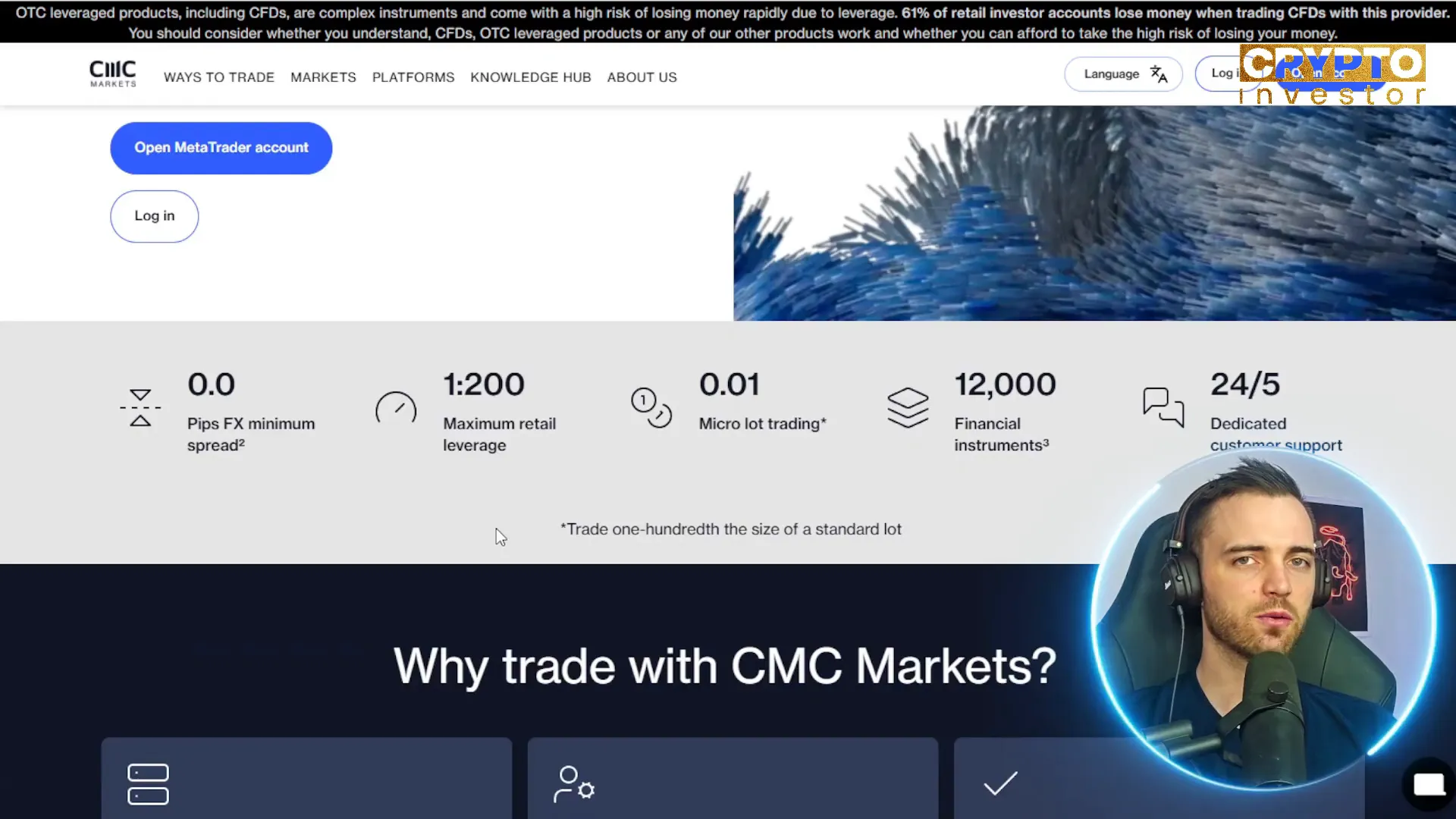 Comparison of leverage options between InvidiaTrade and CMC Markets