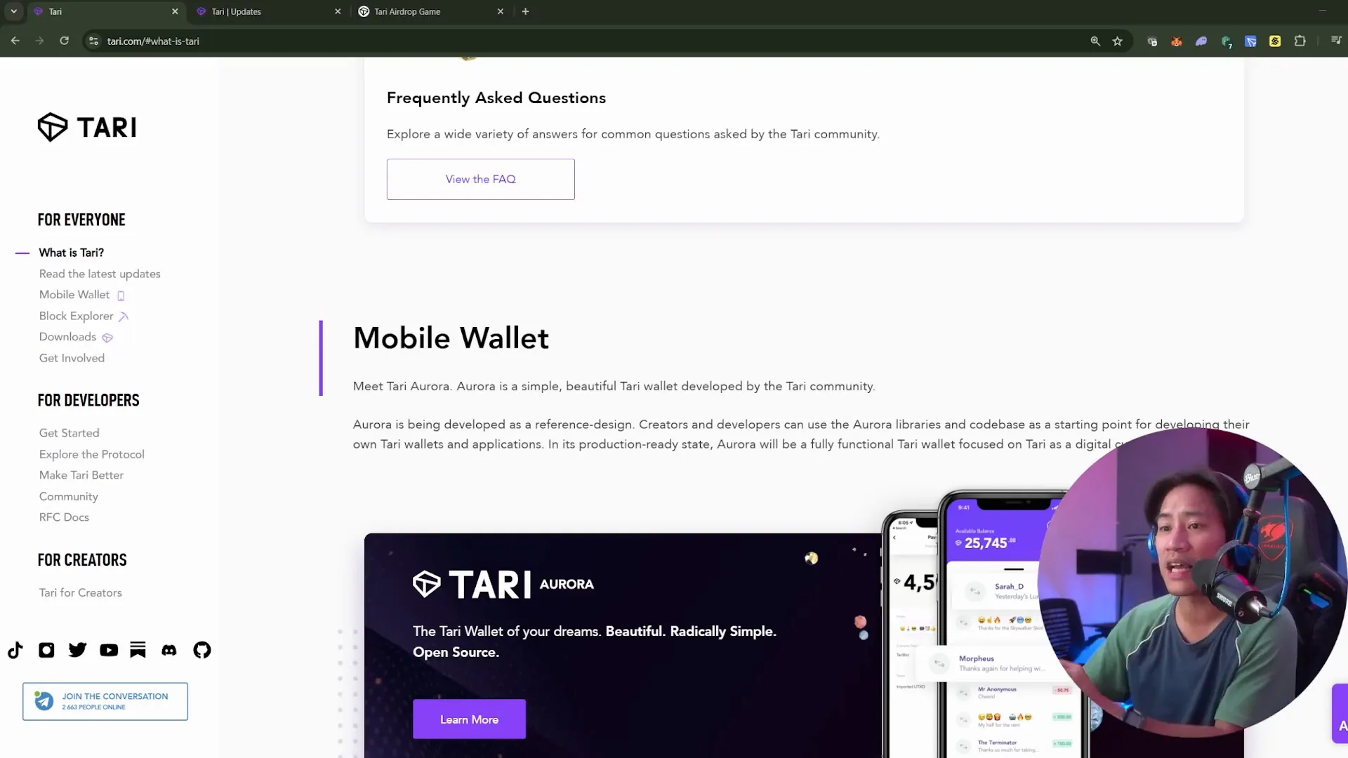 Downloading and setting up Tari Suite mining app