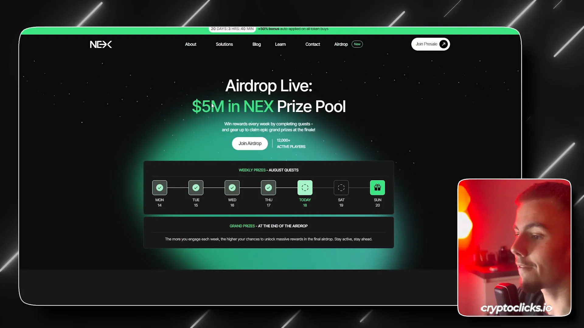 Nexchain airdrop prize leaderboard