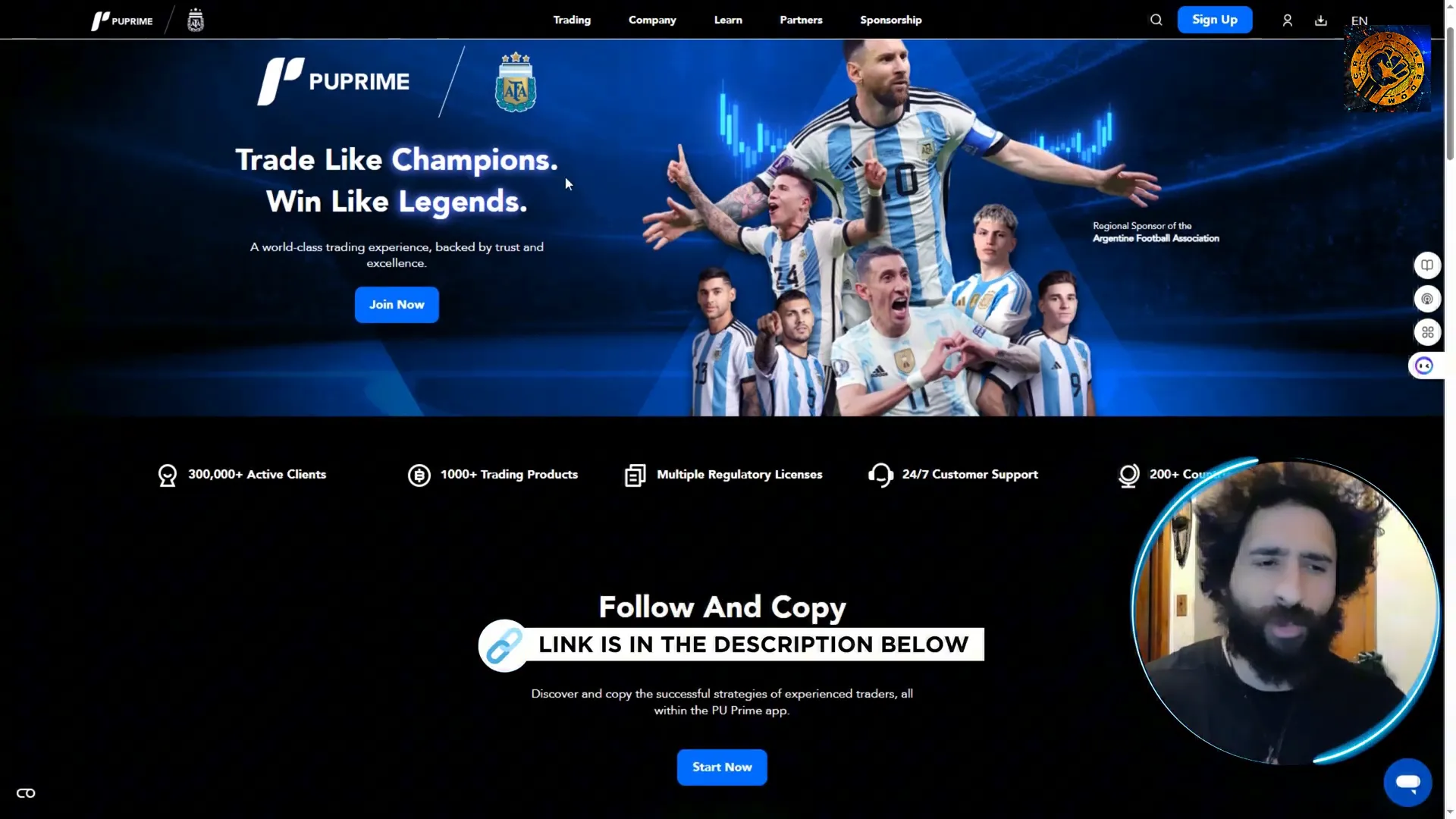 PU Prime Homepage with Messi