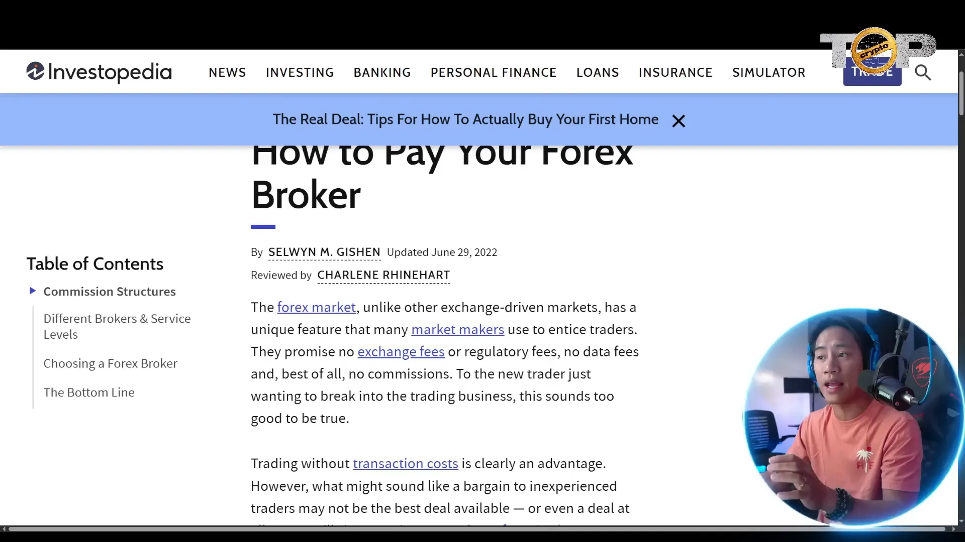 Commissions and spreads explained on Investopedia