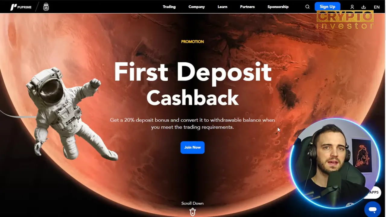FTD cashback page showing 20% converted to withdrawable cash