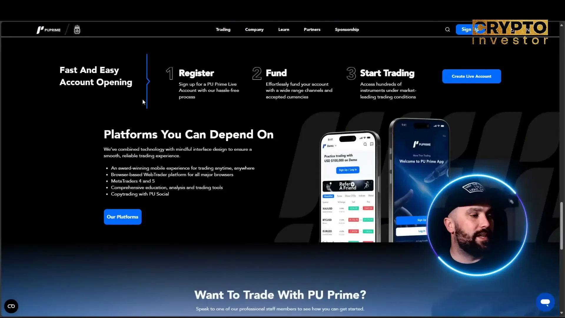 PU Prime account opening process on mobile app