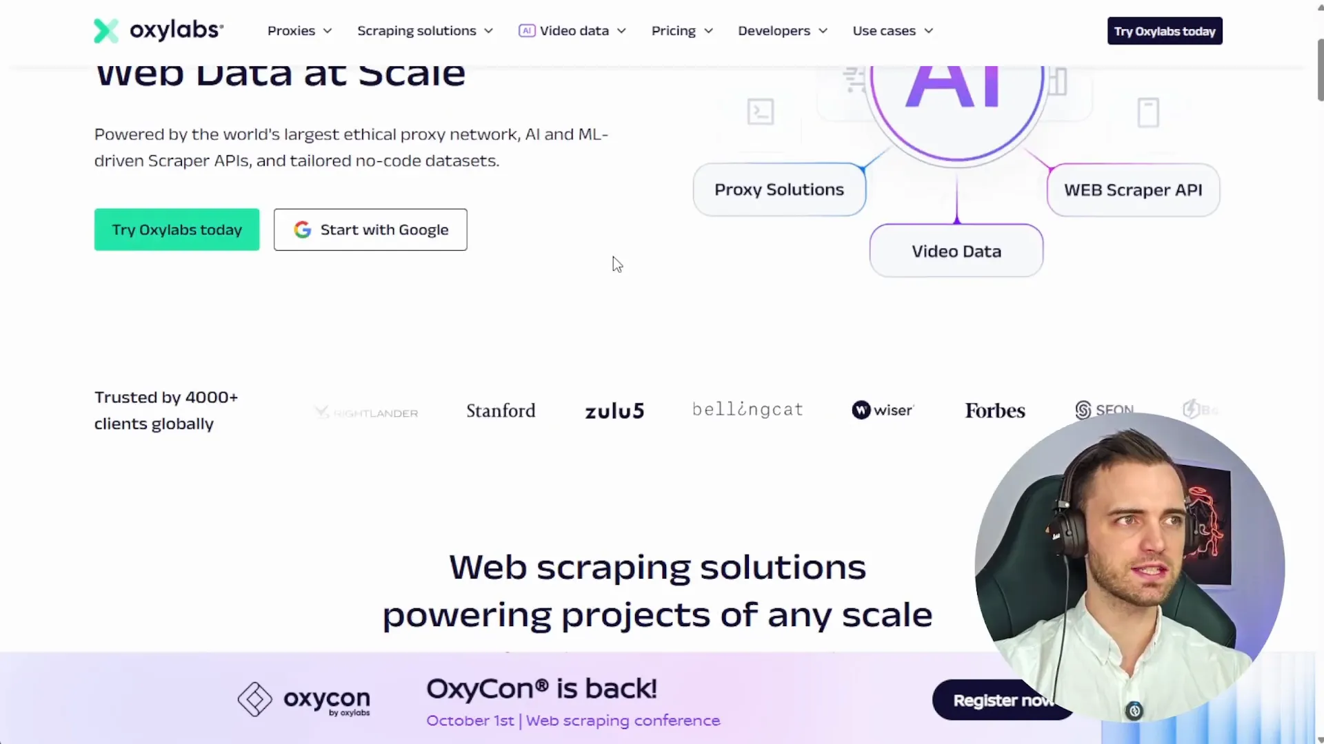 Overview of proxy types offered by Proxy4u and Oxylabs