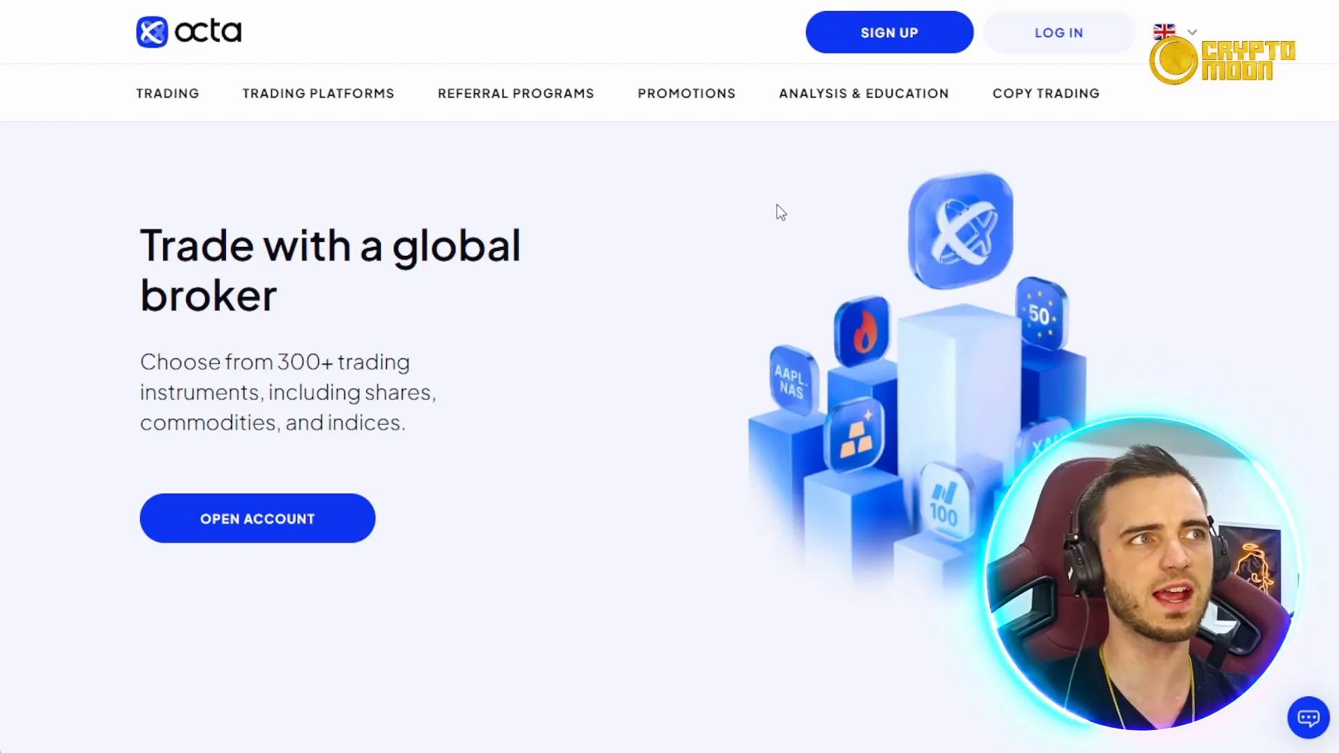 PU Prime and OctaFX website homepage comparison