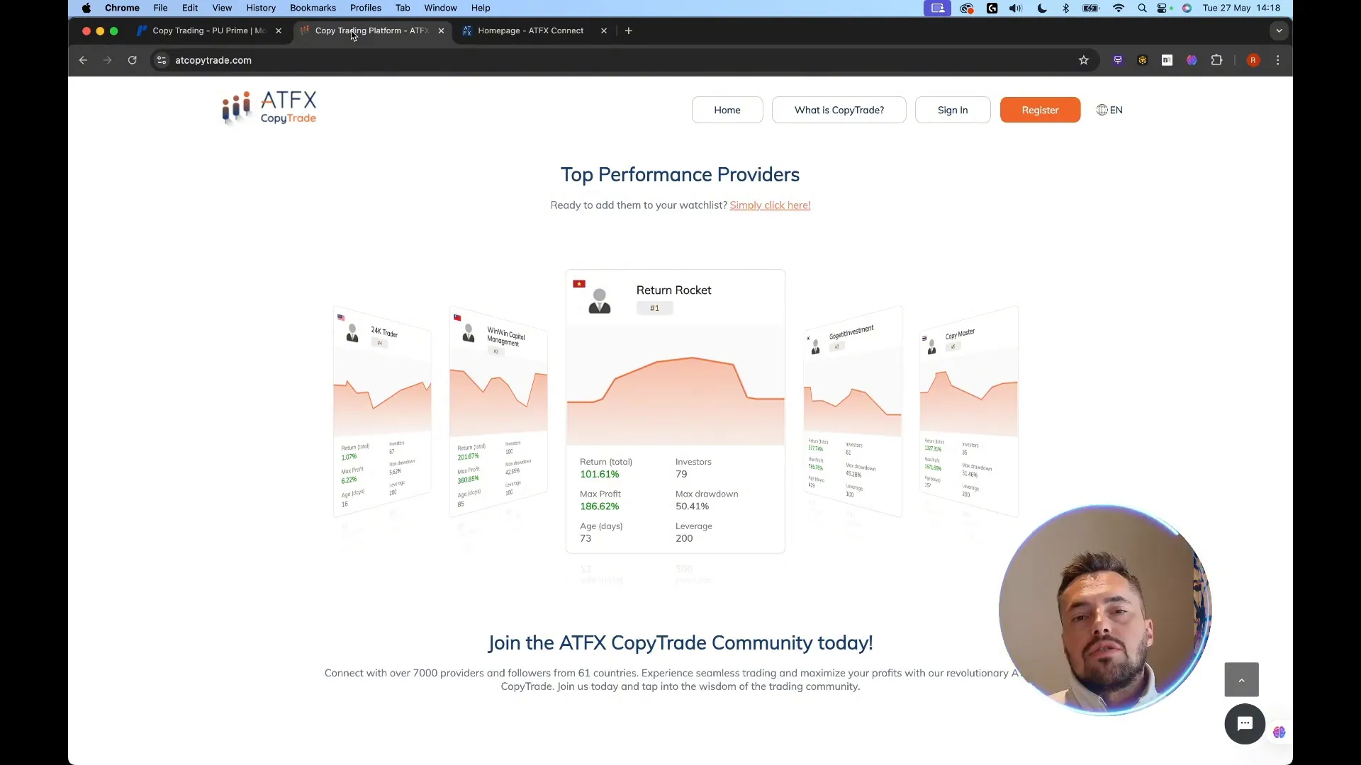 Comparison of top performers on ATFX and PU Prime platforms