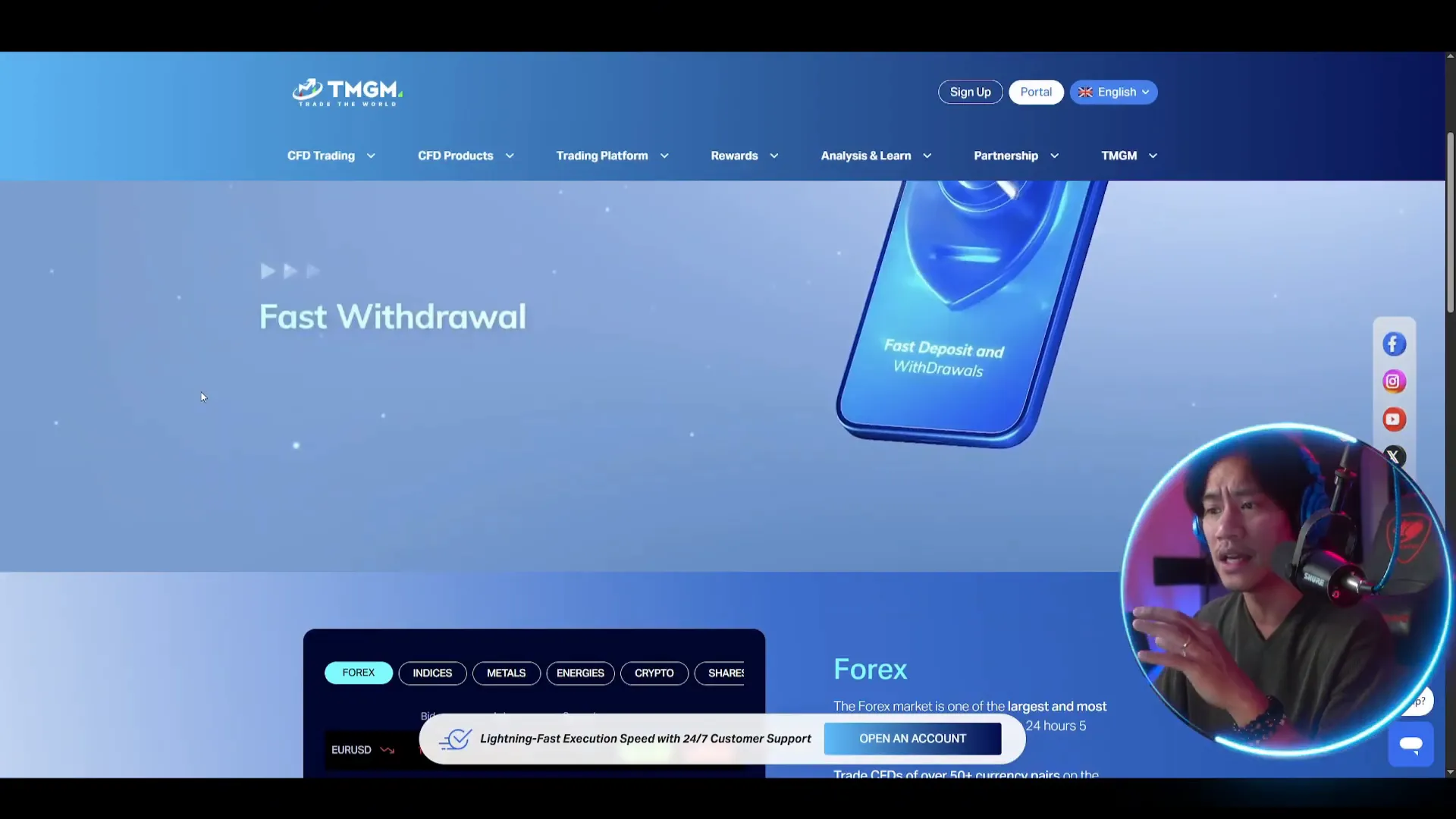 TMGM website homepage
