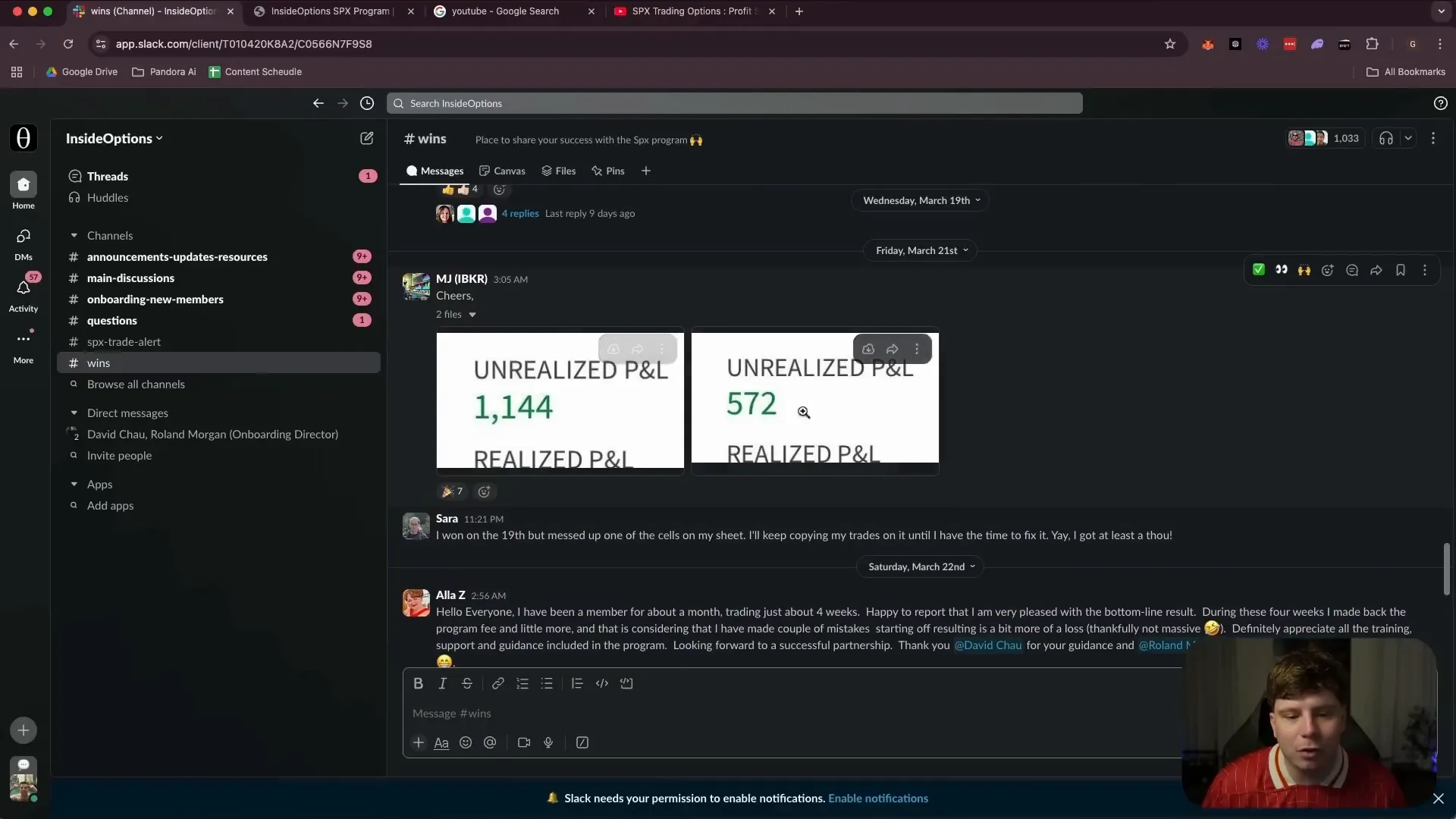 Slack Group Wins Screenshot