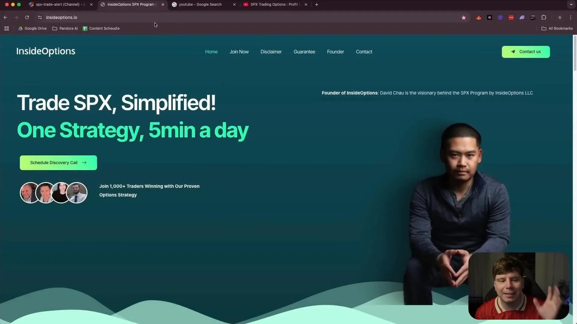 Inside Options Website Screenshot
