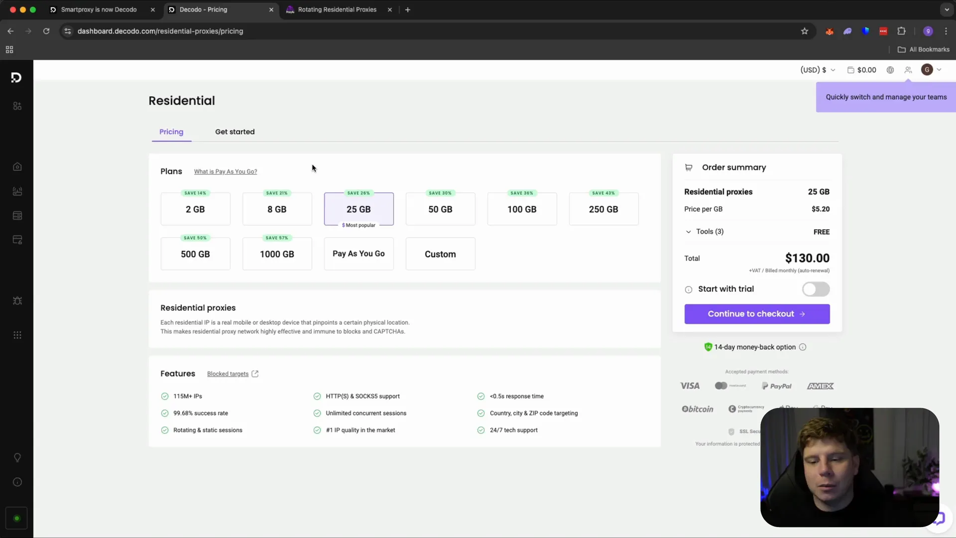 Decoder pricing details showing hidden minimum purchase requirements