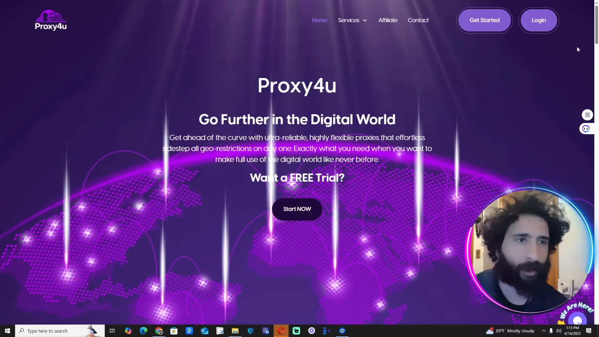 Proxy4U dashboard selecting residential proxies