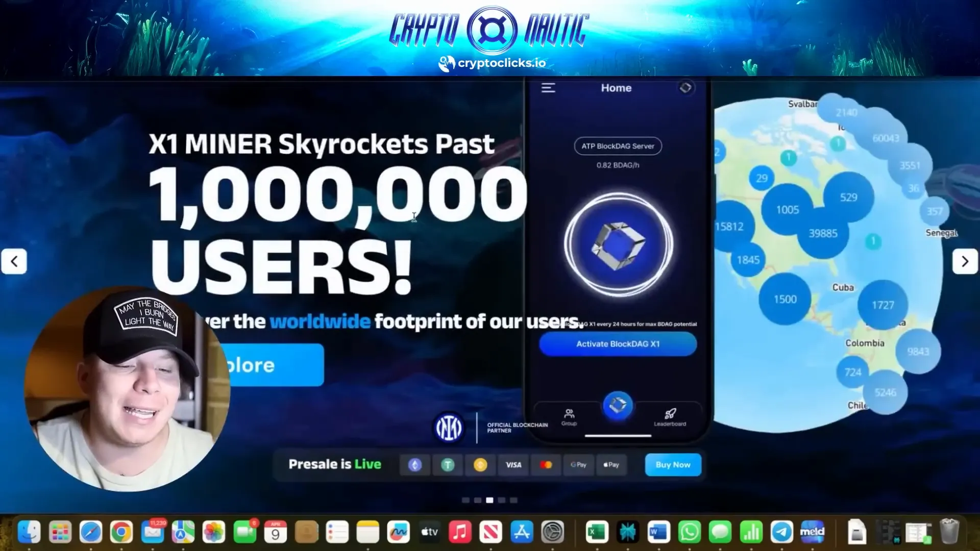 BlockDAG website showing fundraising achievements