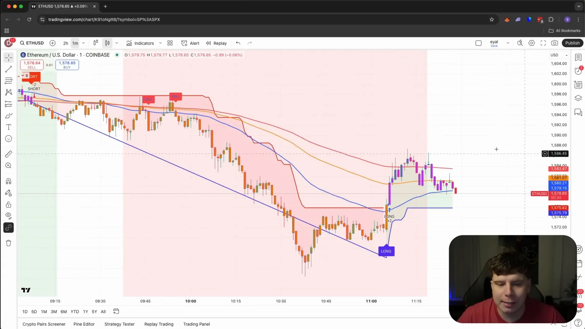 The Signaler indicator interface on TradingView