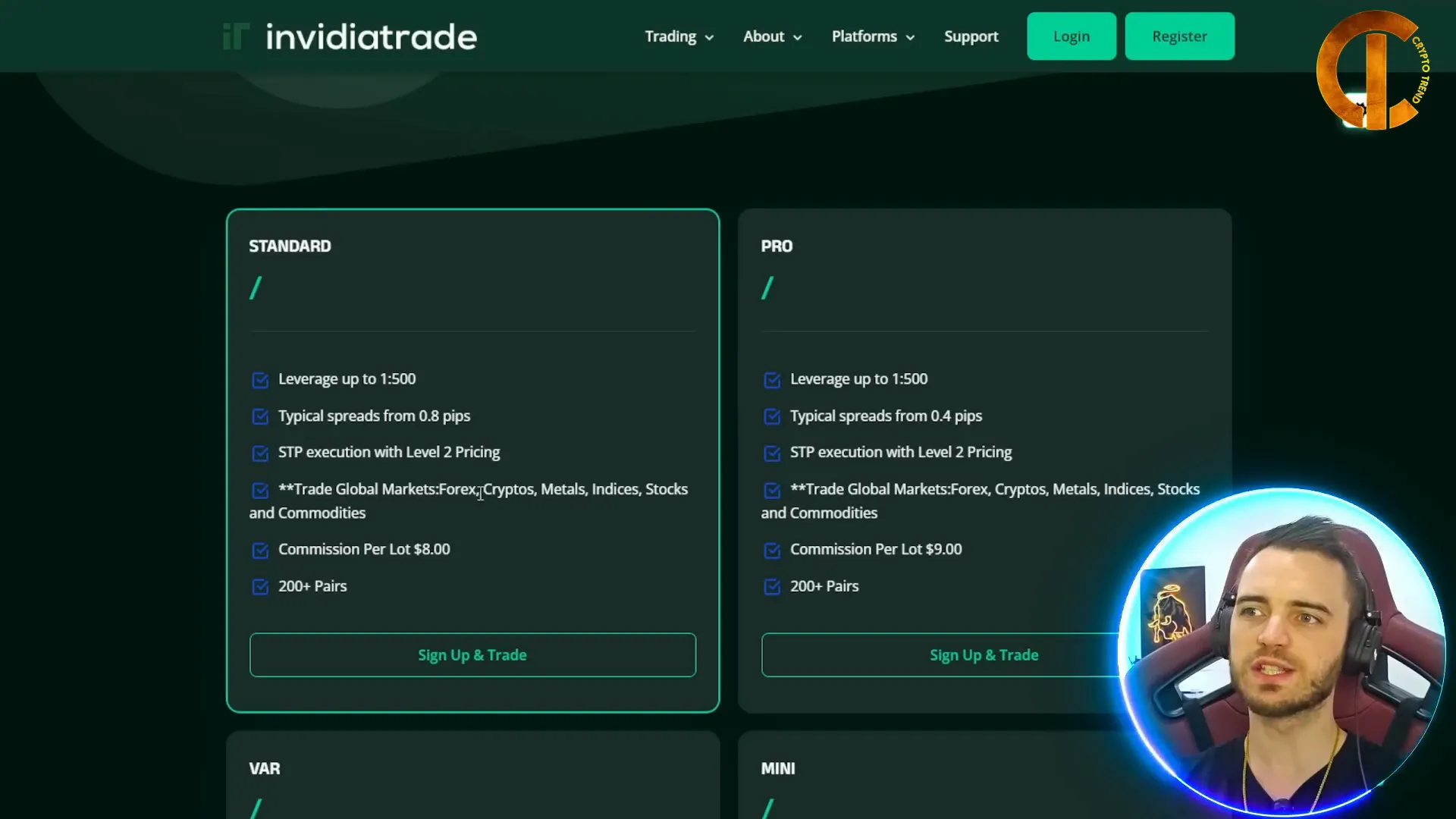 InvidiaTrade offering multiple trading instruments and leverage