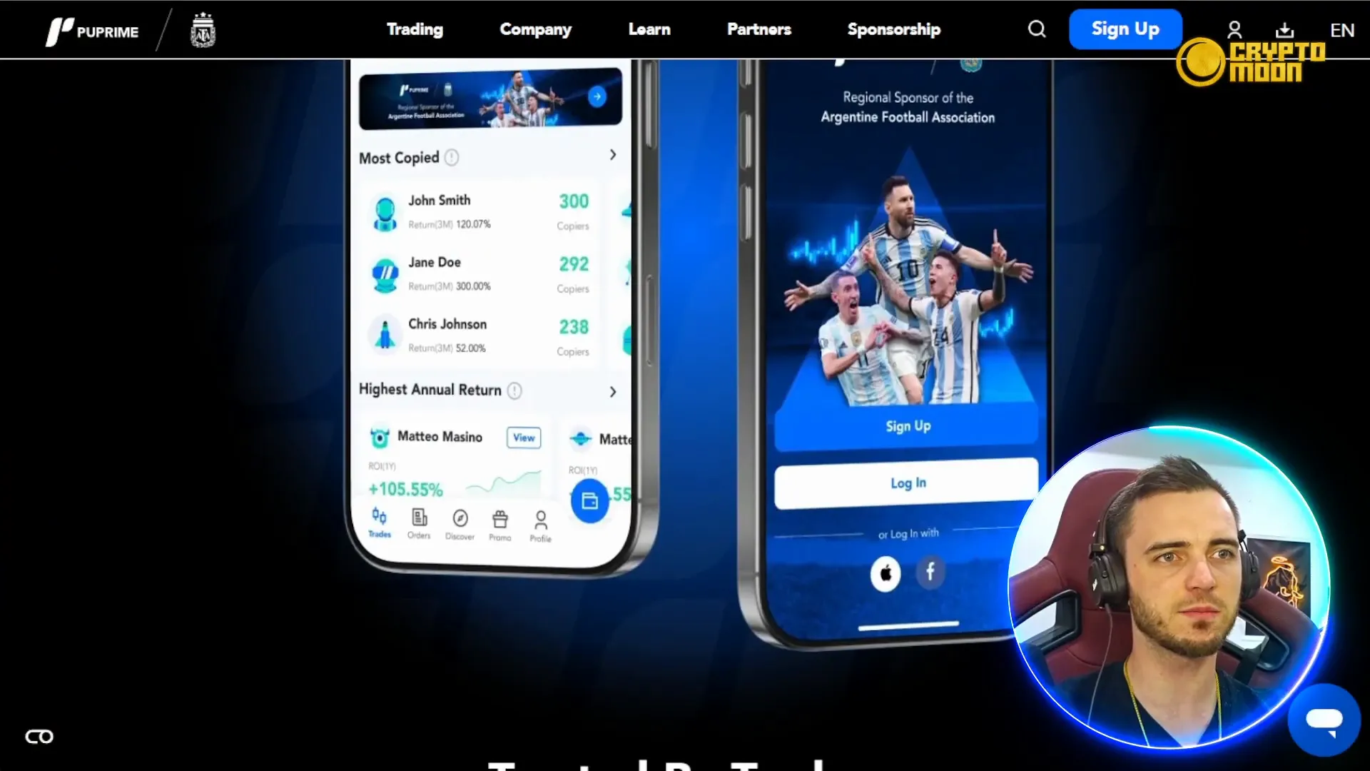 PU Prime modern and easy-to-navigate website landing page