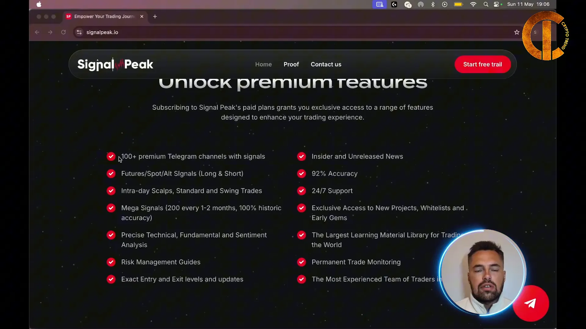 SignalPeak subscription plans and channel options