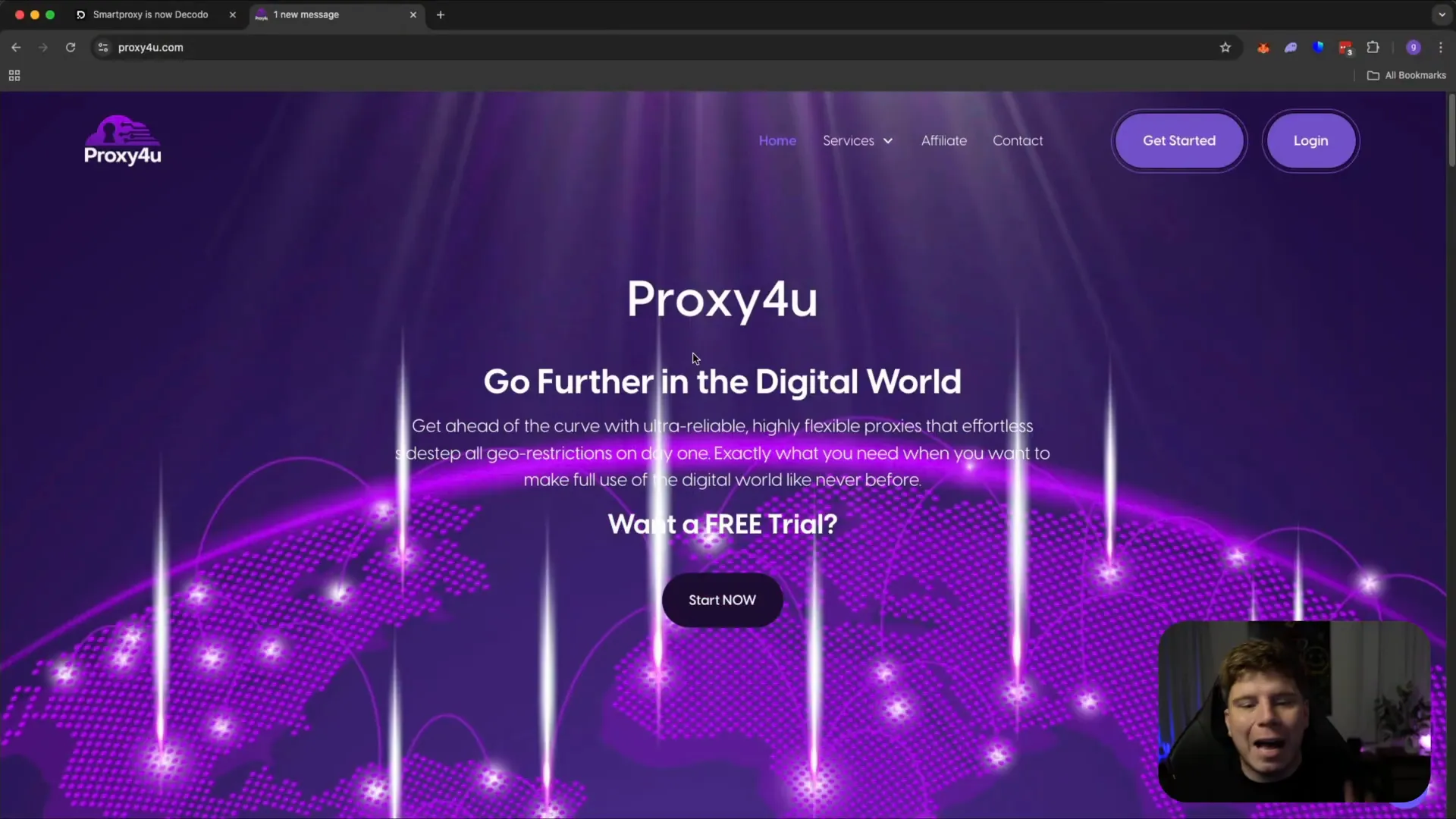 Proxy4u homepage showing transparent pricing
