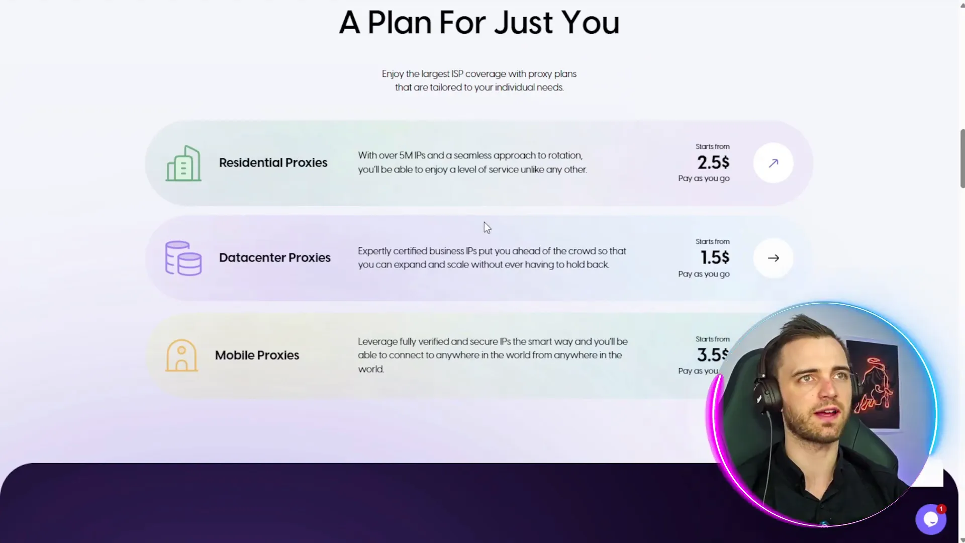 Comparison of residential and mobile proxies offered by Proxy4U and Bright Data
