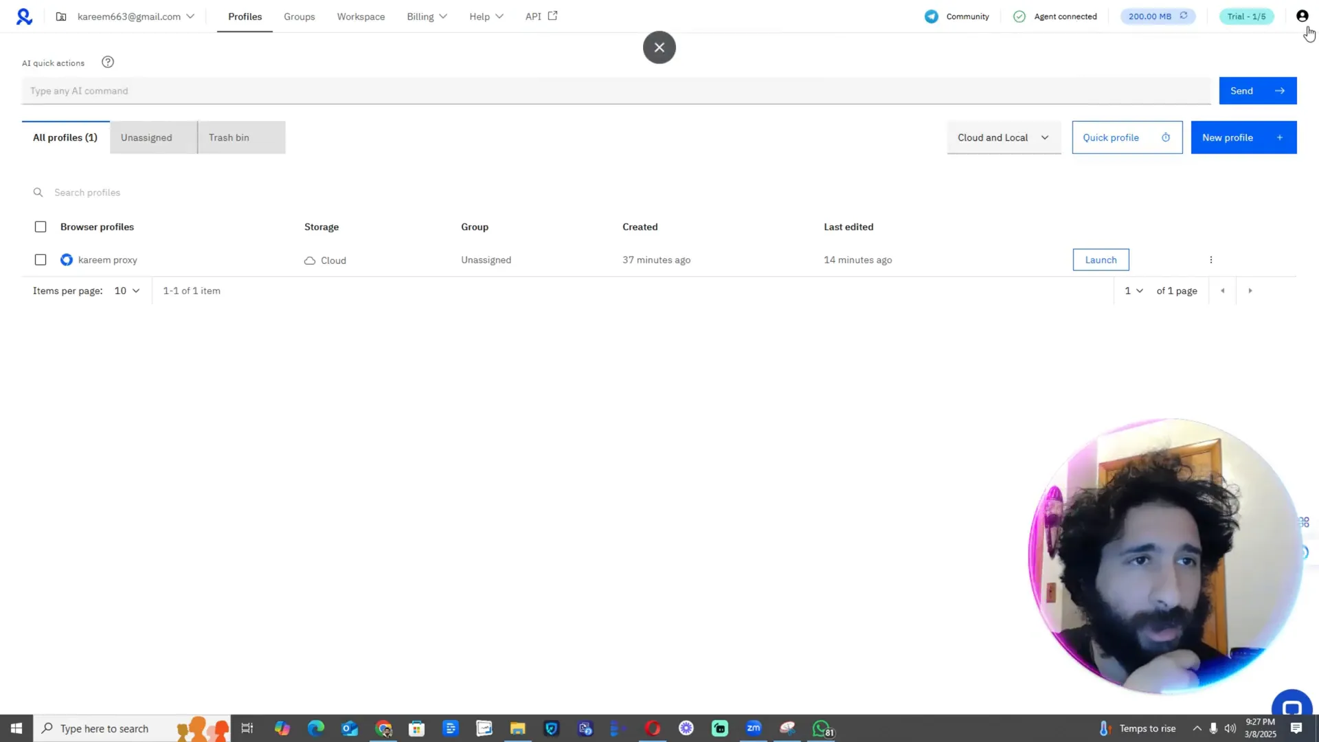 MultiLogin profile setup
