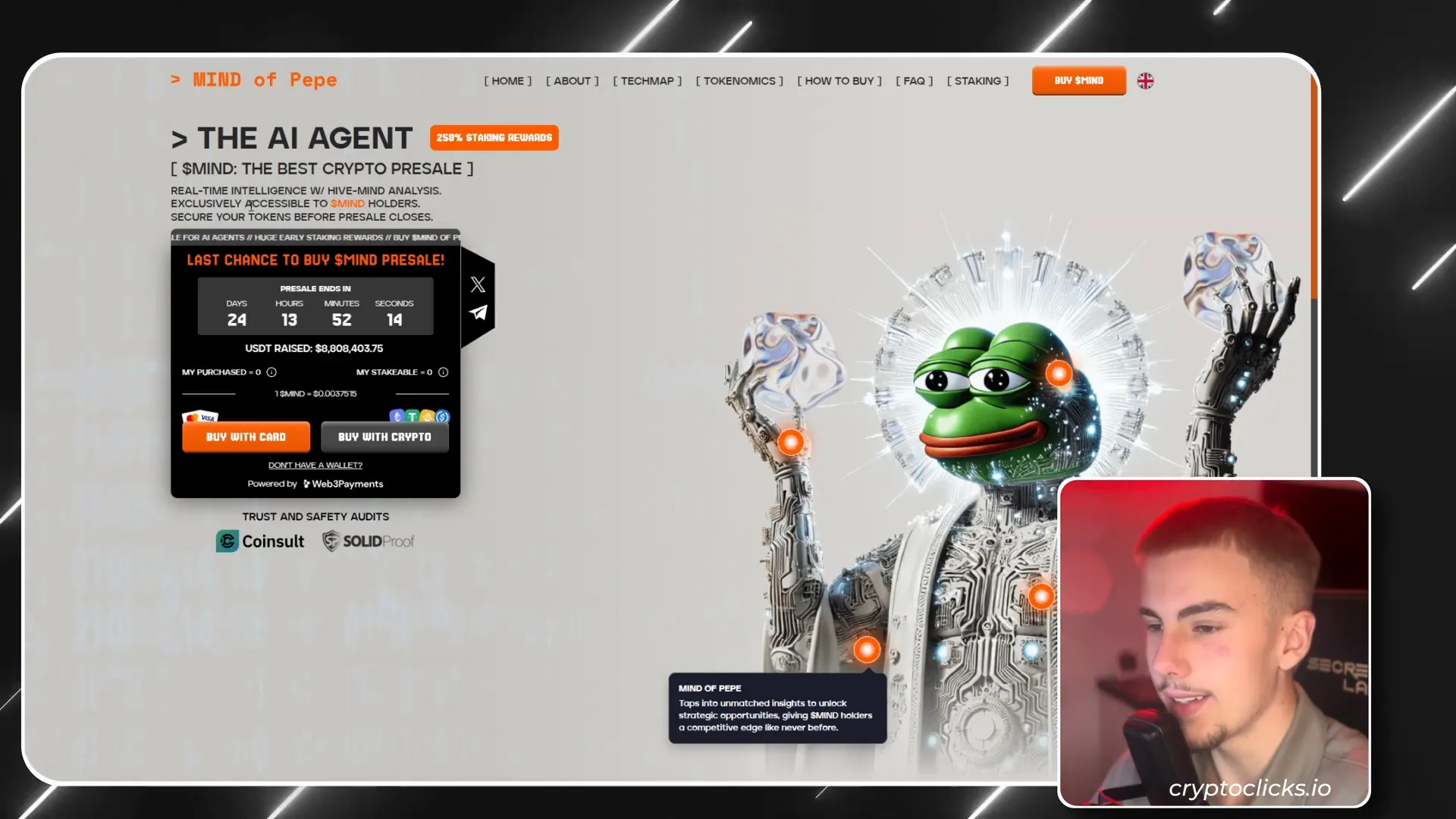 Mine of Pepe AI memecoin pre-sale live and raising millions