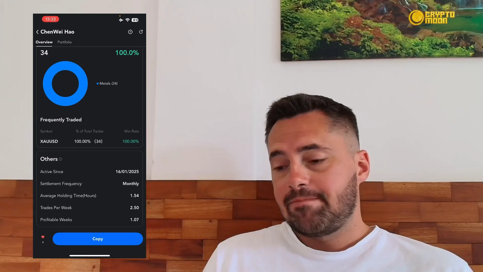Copying a trader and setting parameters in PU Prime app