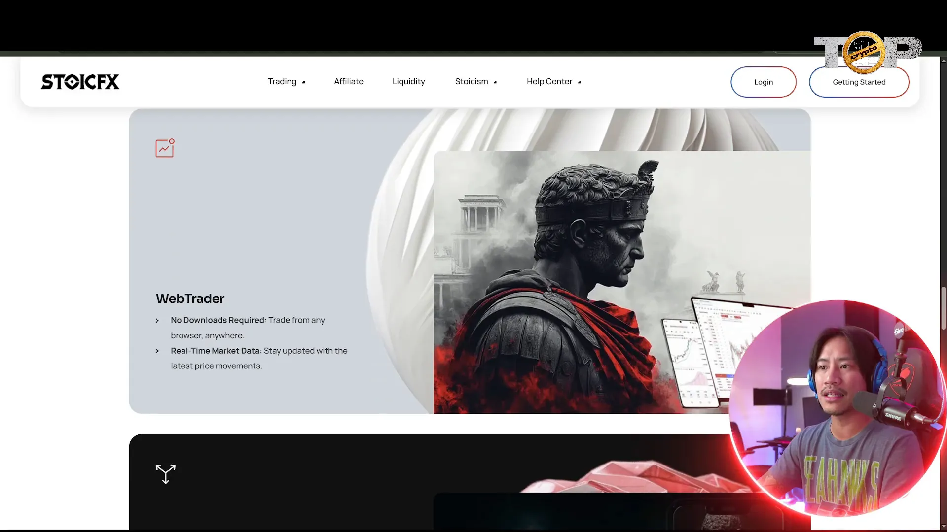 Trader using Stoic FX platform with deep liquidity and transparency