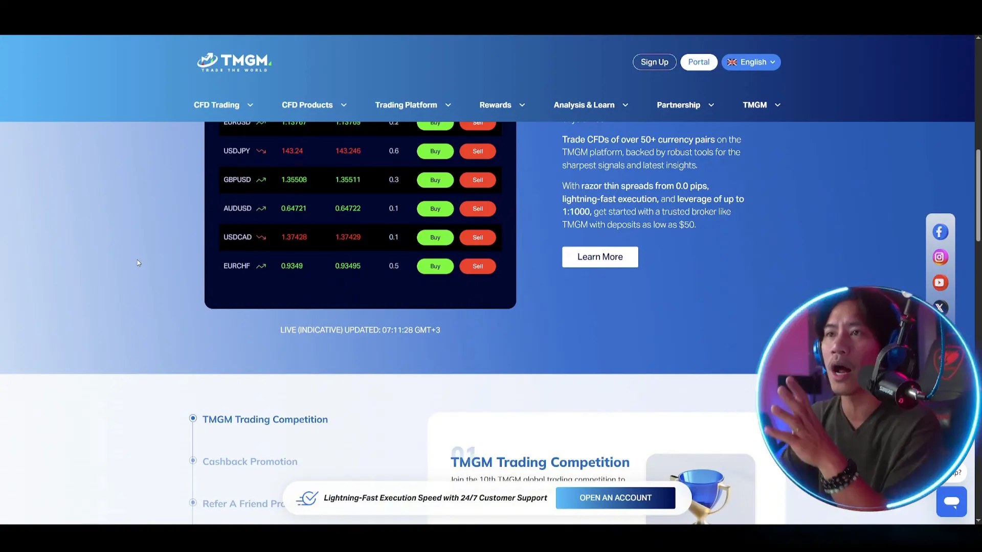 TMGM Broker website screenshot