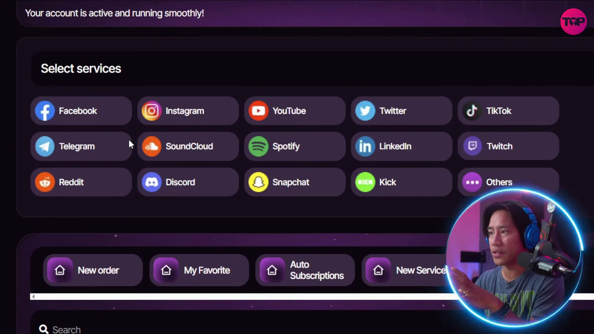 List of platforms and services available on SMMGo