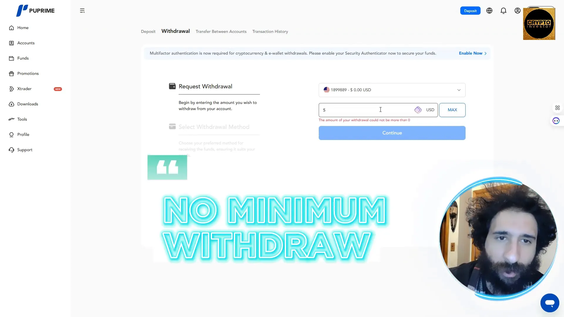Withdrawal process explained