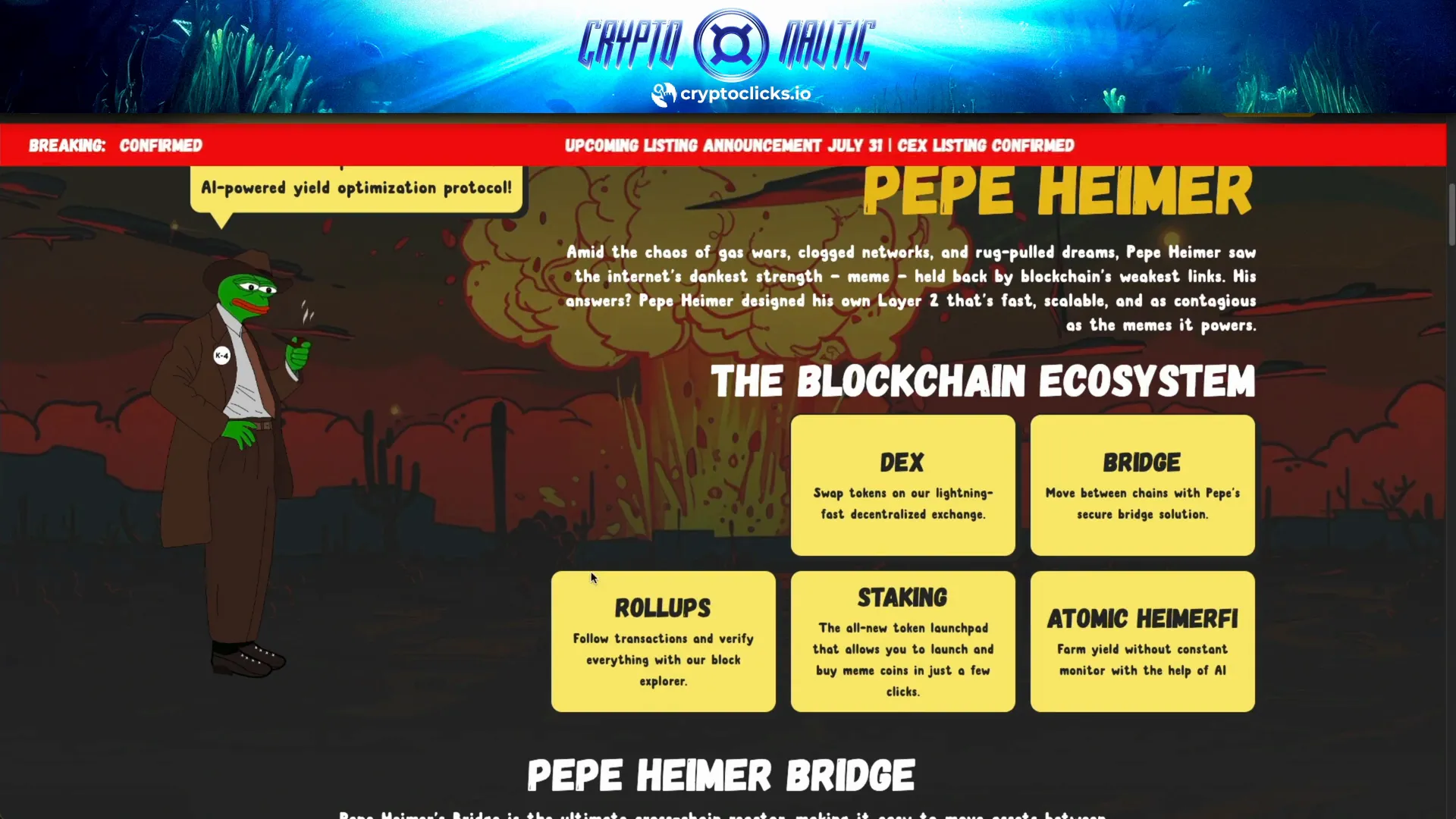 Pepe Heimer key features and token audit confirmation