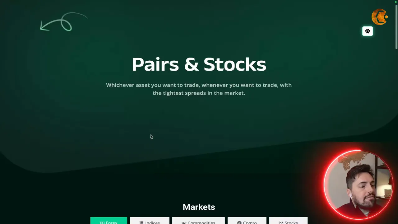 Invidia Trade hero screen titled 'Pairs & Stocks' highlighting the platform's available asset classes