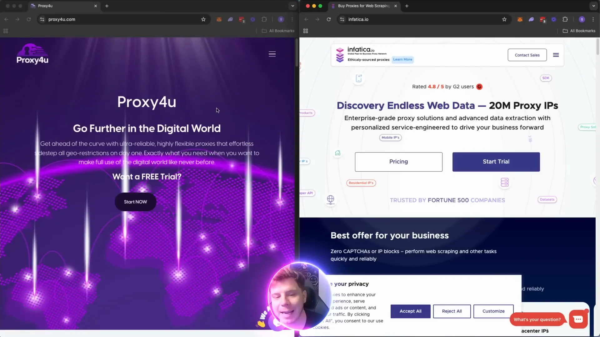 Featured image for the blog, "Secure Browsing: Infatica Proxies vs Proxy4u – Which One Truly Saves You More?"