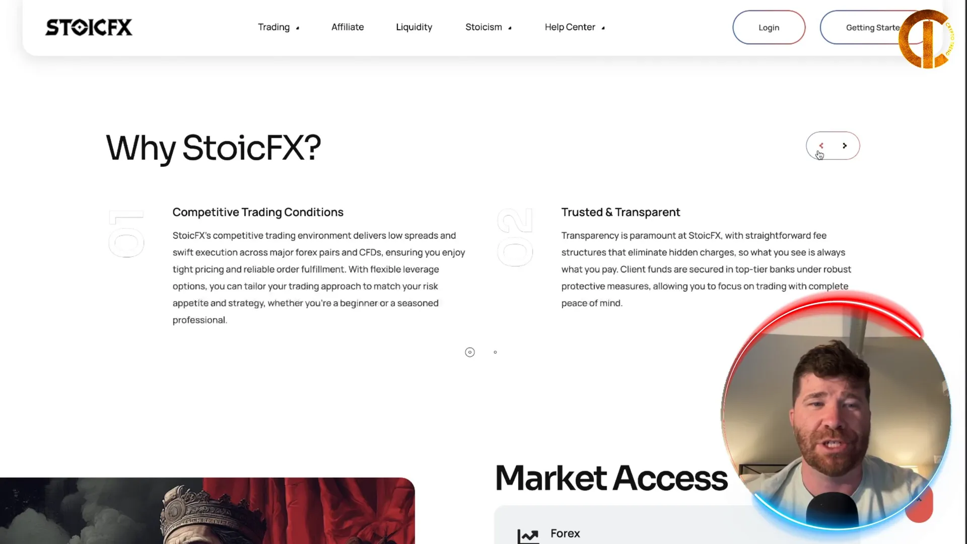 Stoic FX platform overview showing competitive spreads and fast execution