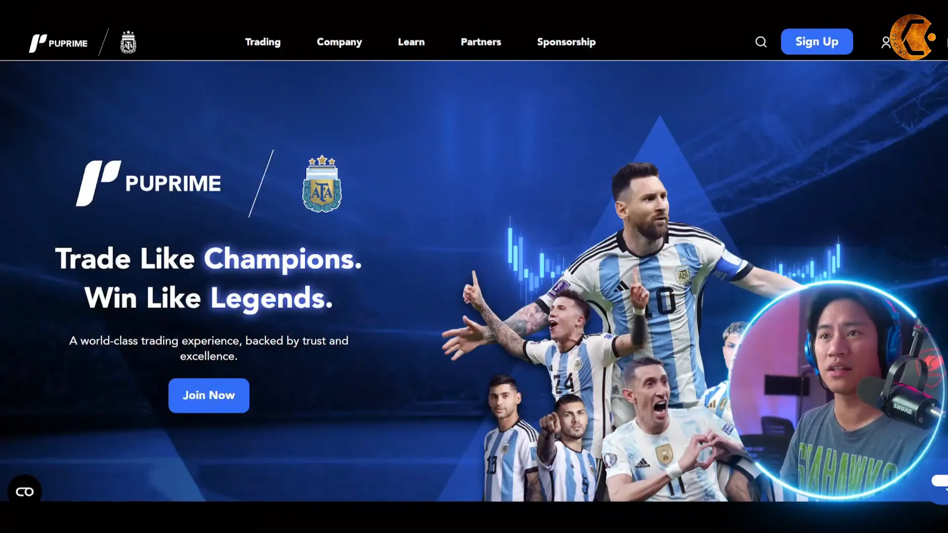 PU Prime landing page showcasing trading platform