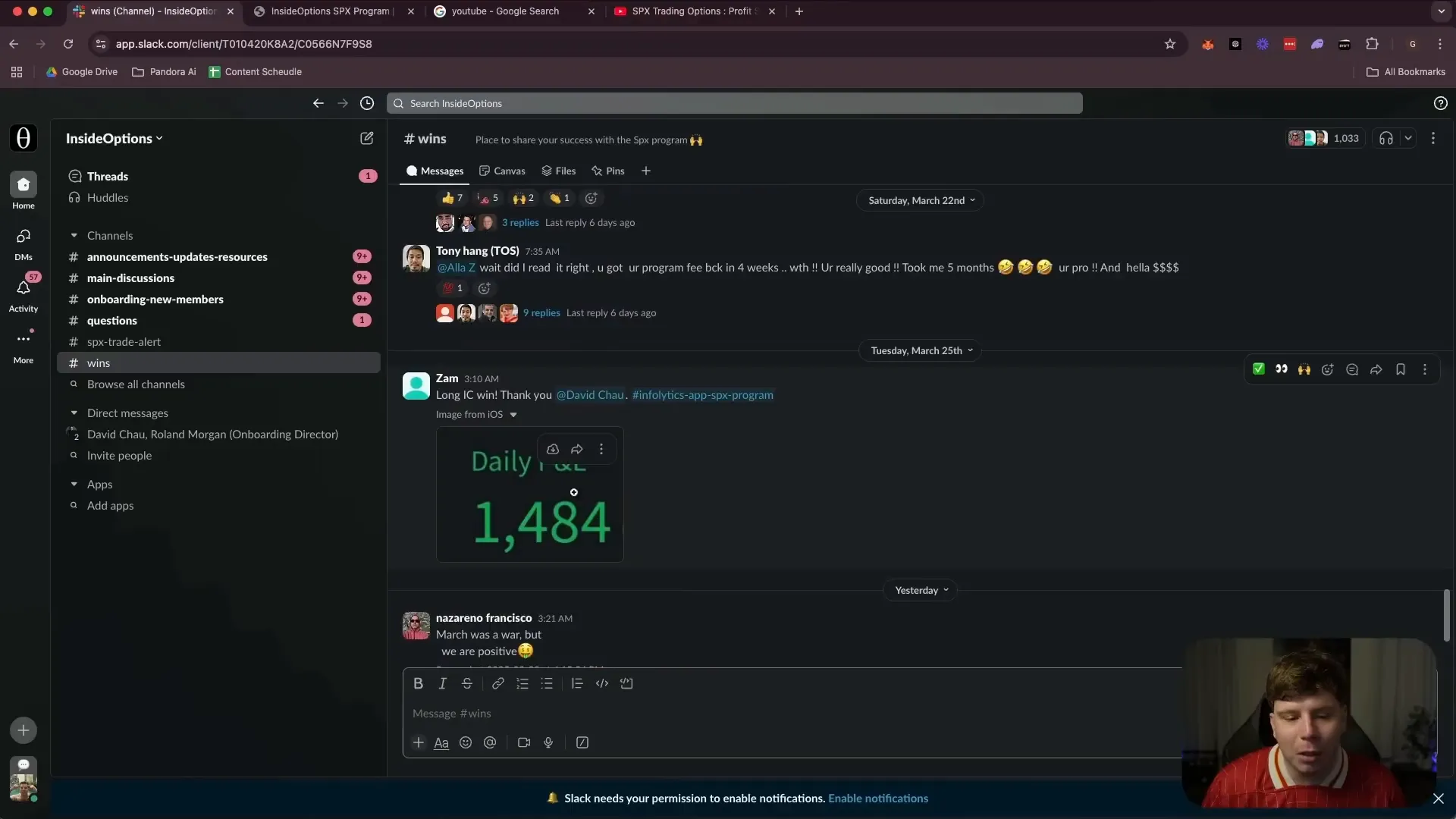 Slack Group Success Stories Screenshot
