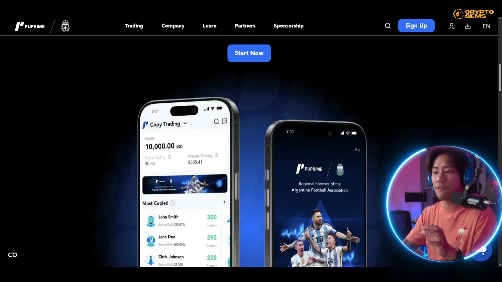 PU Prime copy trading modes and customization options