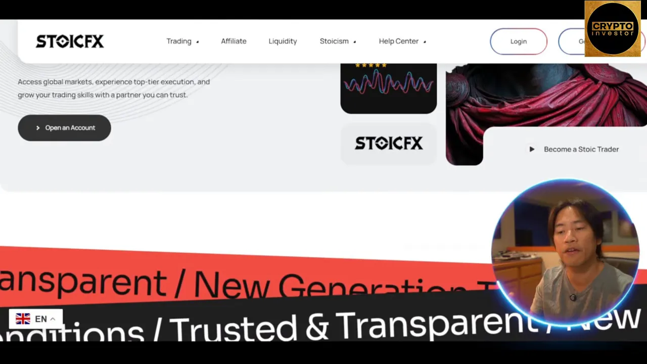 StoicFX landing page showing verification and trust badges