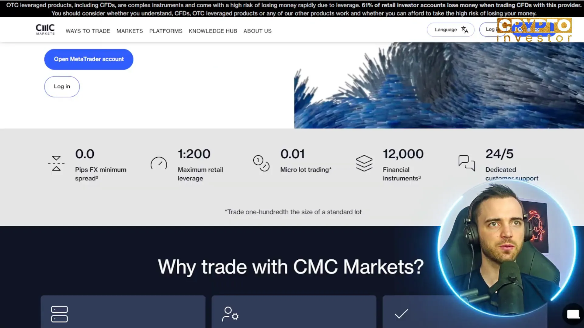 Comparison of leverage and spreads between InvidiaTrade and CMC Markets