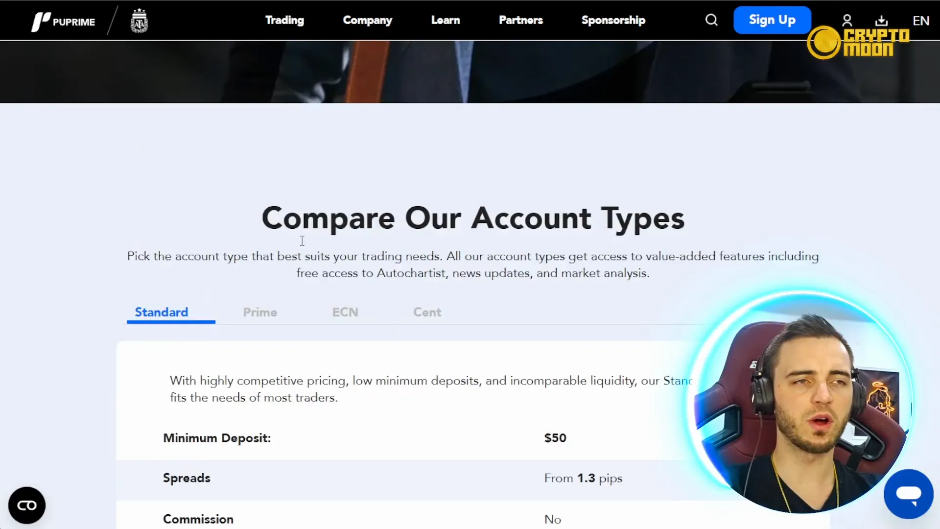 PU Prime and OctaFX account and leverage comparison