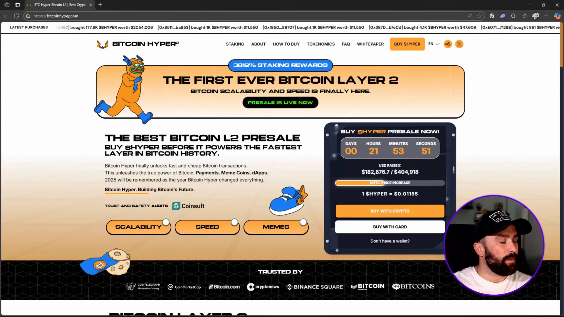 Bitcoin Hyper official website homepage