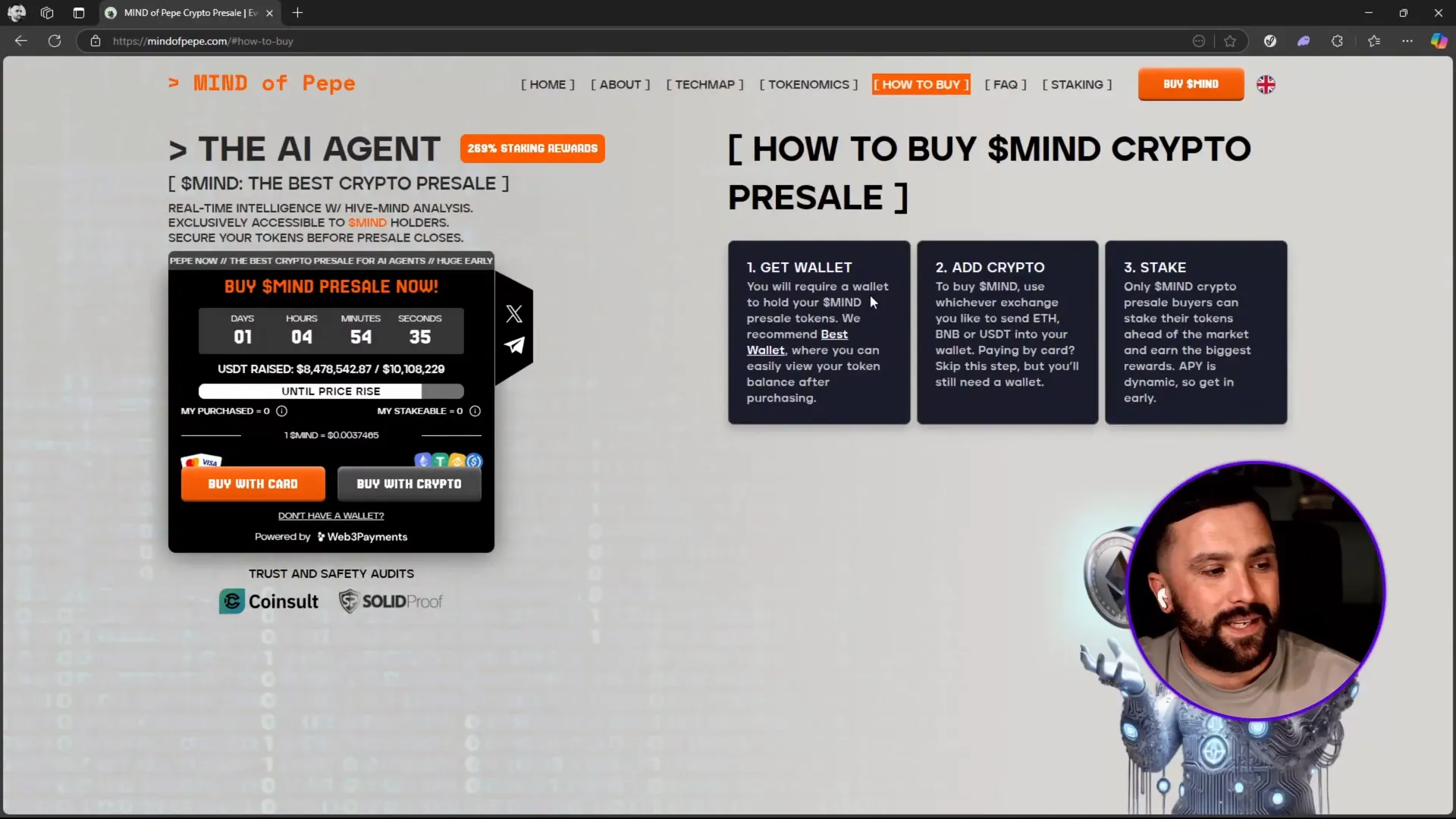 How to buy and stake Mind of Pepe tokens