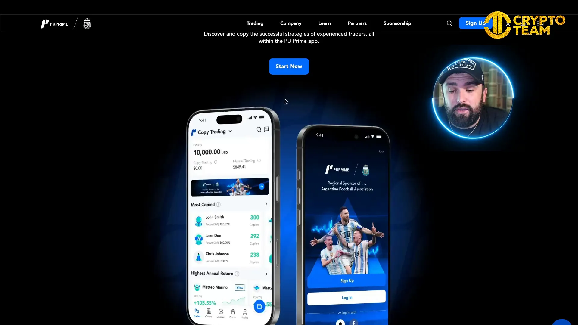 PU Prime Copy Trading Feature Screenshot
