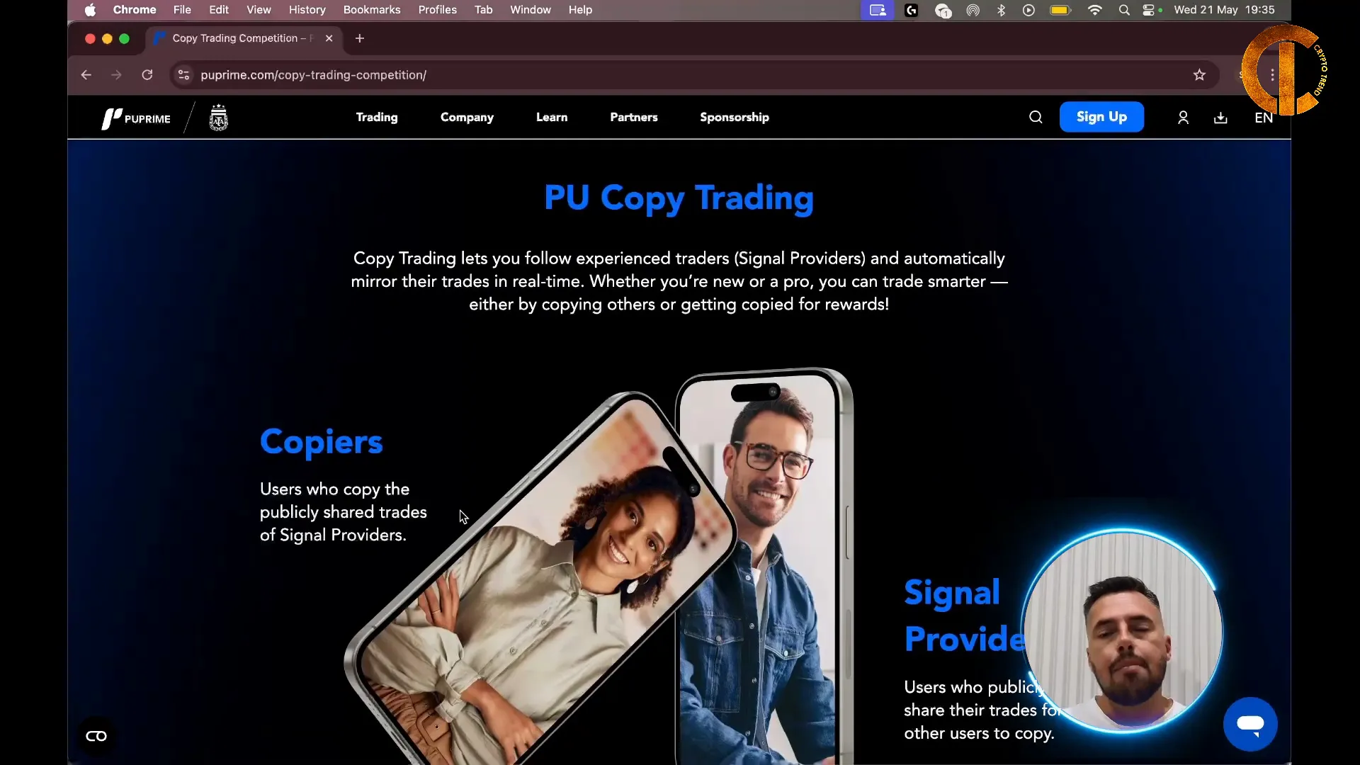 Copy trading guide and interface on PU Prime platform