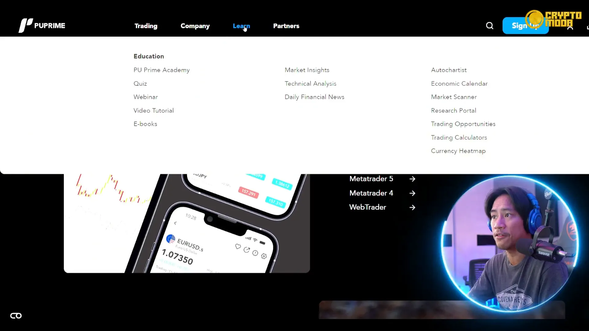 Comparison of PU Prime and MiTrade features