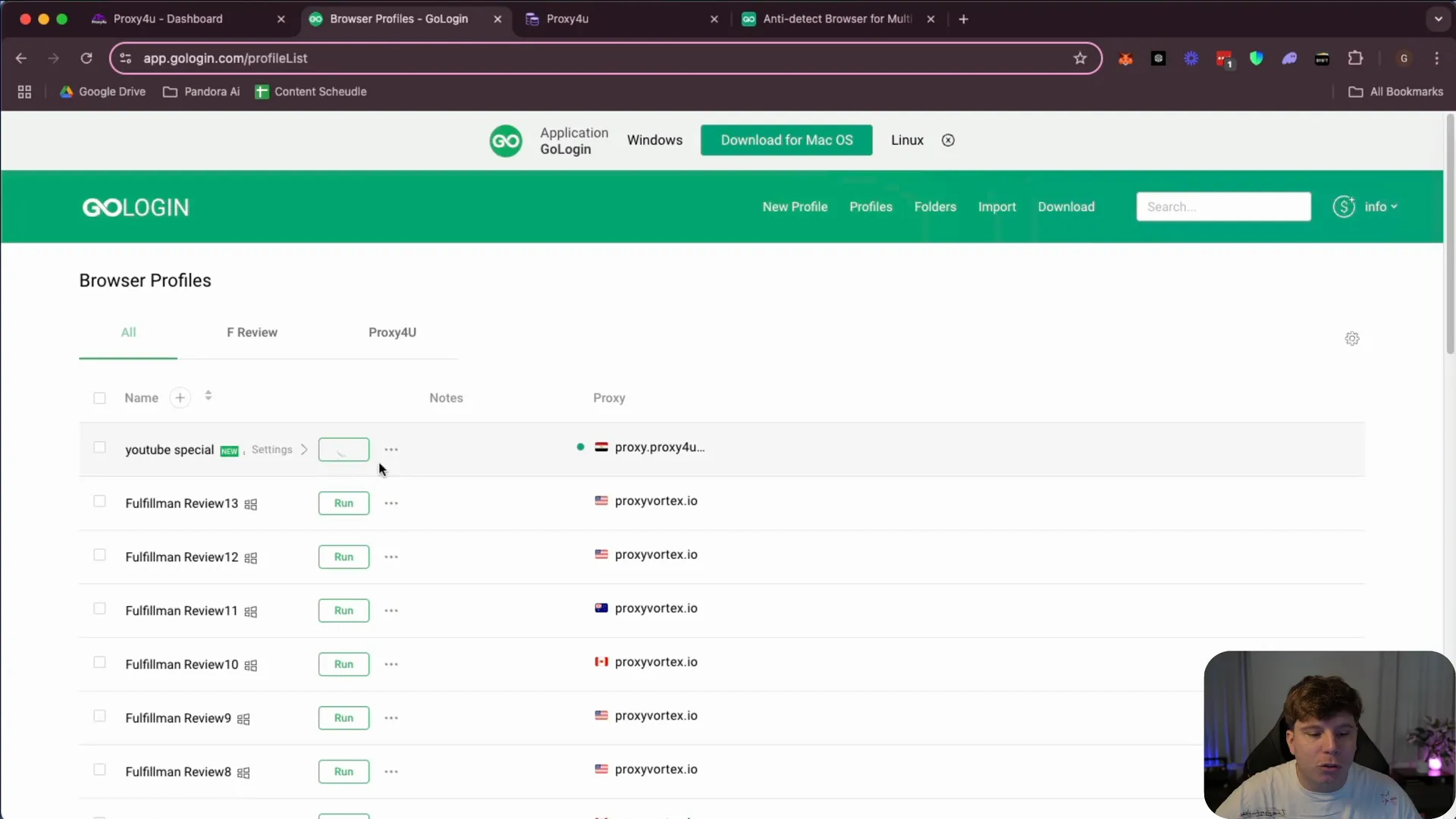 Proxy Configuration in GoLogin
