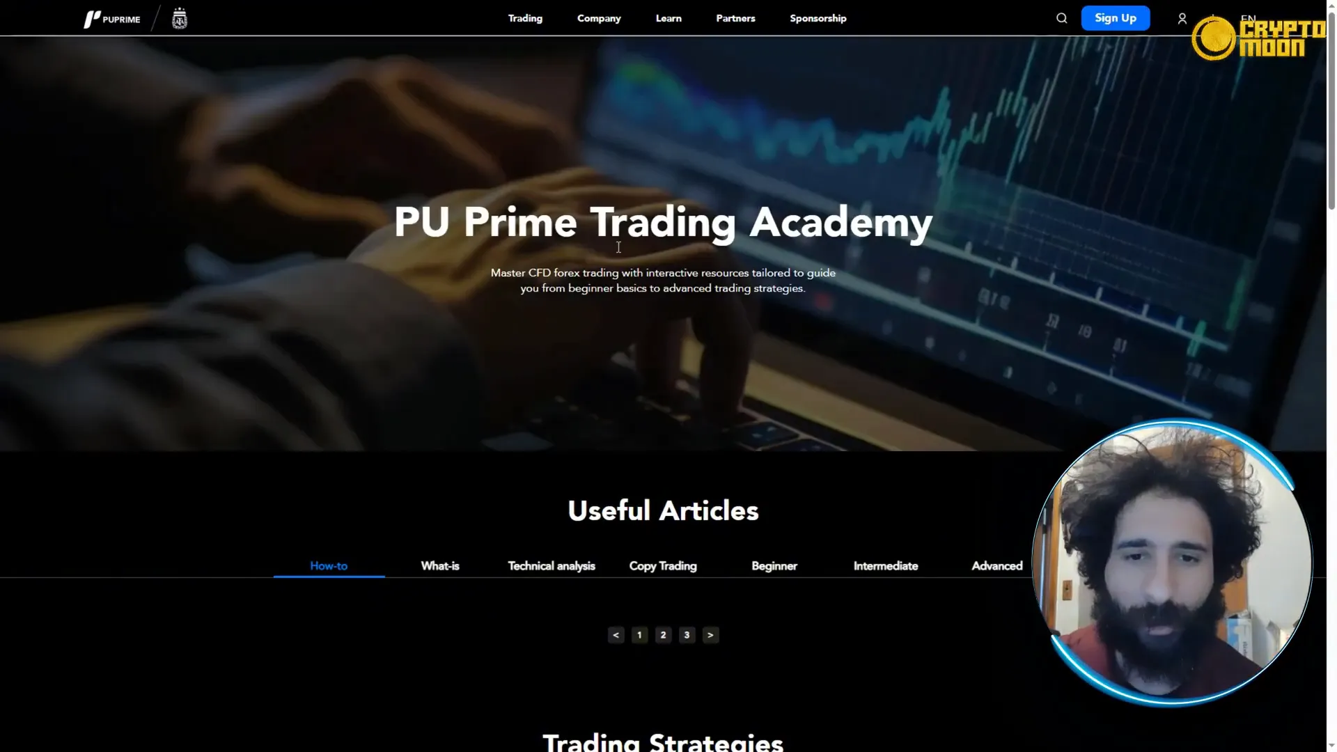 Pu Prime trading platform with educational resources