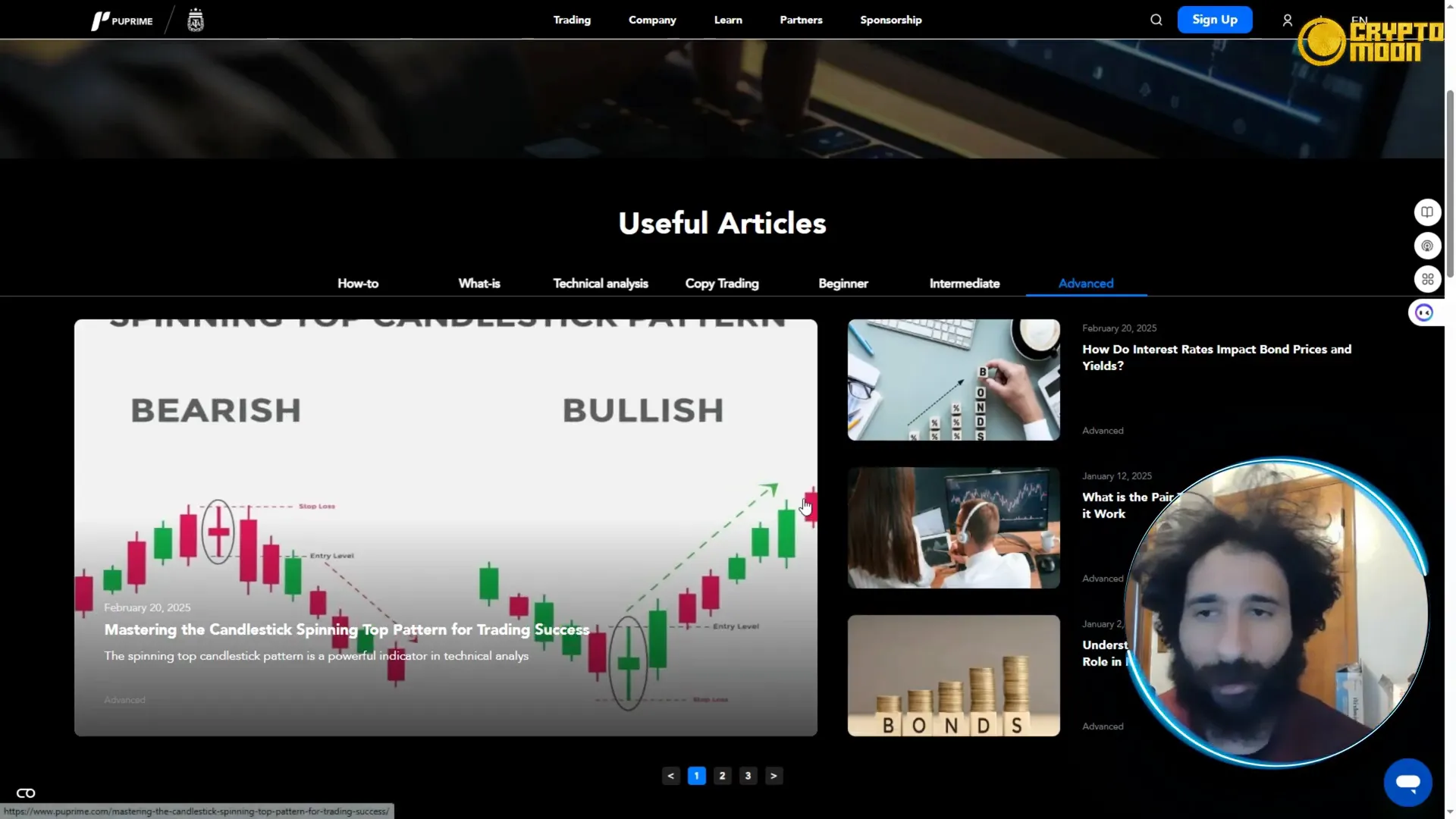 Trading candles showing buy and sell differences